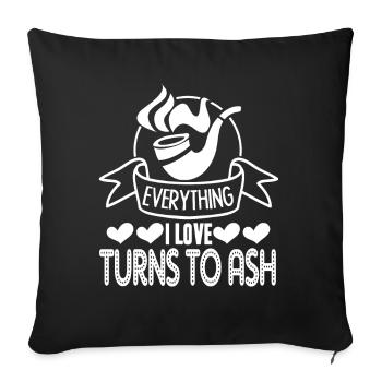 Cigar Smoking Funny Cigar Smoking - Sofa pillowcase 17,3'' x 17,3'' (45 x 45 cm) - black - Front