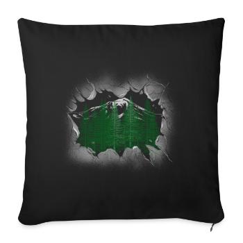 Forêt Épicéa Conifères Forêt Nature Arbres Arbre - Housse de coussin décorative 45 x 45 cm - noir - Devant