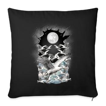 Seagulls Seagull Maritime - Sofa pillowcase 17,3'' x 17,3'' (45 x 45 cm) - black - Front