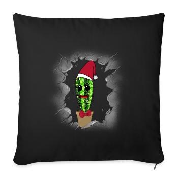 St. Nicholas Mother-in-law Christmas Cactus - Sofa pillowcase 17,3'' x 17,3'' (45 x 45 cm) - black - Front