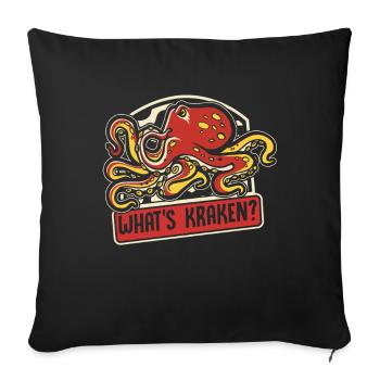 What's Kraken Cephalopoda Octopodes Octopoda - Sofa pillowcase 17,3'' x 17,3'' (45 x 45 cm) - black - Front