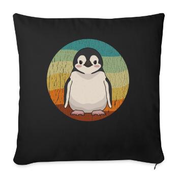 Penguin Baby Funny Penguins Gift - Sofa pillowcase 17,3'' x 17,3'' (45 x 45 cm) - black - Front