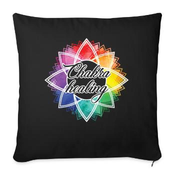 Chakra Healing Funny Chakra - Sofa pillowcase 17,3'' x 17,3'' (45 x 45 cm) - black - Front