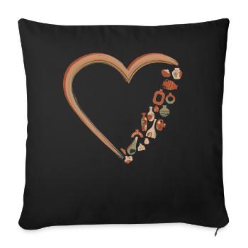 Pottery Ceramics Artist Heart - Sofa pillowcase 17,3'' x 17,3'' (45 x 45 cm) - black - Front