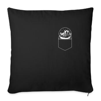 Boule de Noël Noël - Housse de coussin décorative 45 x 45 cm - noir - Devant