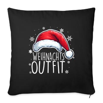Christmas Outfit - Sofa pillowcase 17,3'' x 17,3'' (45 x 45 cm) - black - Front