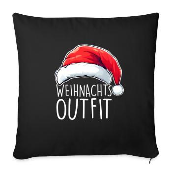 Tenue de Noël - Housse de coussin décorative 45 x 45 cm - noir - Devant
