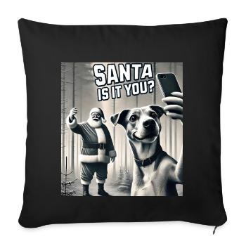 Cats Selfie Santa Selfie Christmas - Sofa pillowcase 17,3'' x 17,3'' (45 x 45 cm) - black - Front