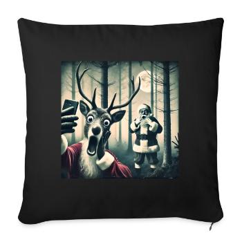 Cats Selfie Santa Selfie Christmas - Sofa pillowcase 17,3'' x 17,3'' (45 x 45 cm) - black - Front