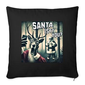 Cats Selfie Santa Selfie Christmas - Sofa pillowcase 17,3'' x 17,3'' (45 x 45 cm) - black - Front