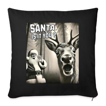Cats Selfie Santa Selfie Christmas - Sofa pillowcase 17,3'' x 17,3'' (45 x 45 cm) - black - Front