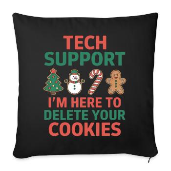 Cookies Saying Funny Christmas Cookies Gift - Sofa pillowcase 17,3'' x 17,3'' (45 x 45 cm) - black - Front