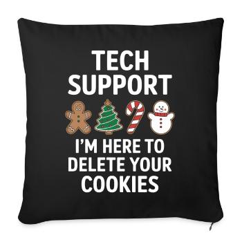 Cookies Saying Funny Christmas Cookies Gift - Sofa pillowcase 17,3'' x 17,3'' (45 x 45 cm) - black - Front