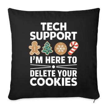 Cookies Saying Funny Christmas Cookies Gift - Sofa pillowcase 17,3'' x 17,3'' (45 x 45 cm) - black - Front