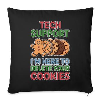 Cookies Saying Funny Christmas Cookies Gift - Sofa pillowcase 17,3'' x 17,3'' (45 x 45 cm) - black - Front