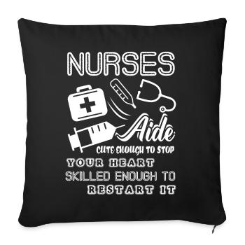Nursing Aide Skilled Nursing Aide - Sofa pillowcase 17,3'' x 17,3'' (45 x 45 cm) - black - Front