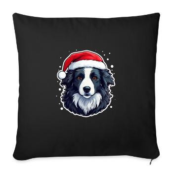 Dog Christmas - Sofa pillowcase 17,3'' x 17,3'' (45 x 45 cm) - black - Front