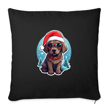 Dog - Sofa pillowcase 17,3'' x 17,3'' (45 x 45 cm) - black - Front