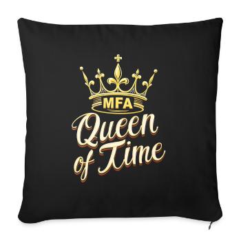 Assistant médical MFA Practice Queen Time - Housse de coussin décorative 45 x 45 cm - noir - Devant