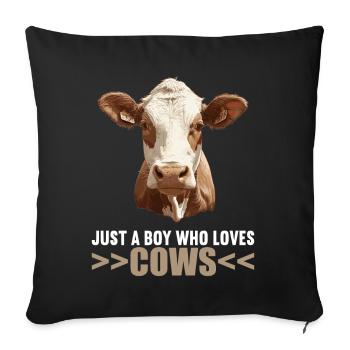 Vaches Vache - Housse de coussin décorative 45 x 45 cm - noir - Devant
