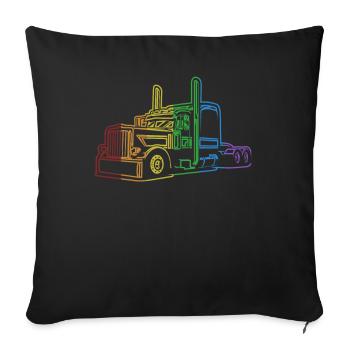 Trucker LGBT Rainbow Trucker Legends Truckie - Sofa pillowcase 17,3'' x 17,3'' (45 x 45 cm) - black - Front