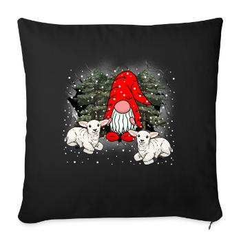 St. Nicholas Christmas Christmas Xmas Dwarf - Sofa pillowcase 17,3'' x 17,3'' (45 x 45 cm) - black - Front
