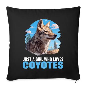 Coyotes Coyote - Housse de coussin décorative 45 x 45 cm - noir - Devant