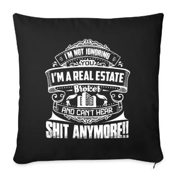 Real Estate Broker I'm A Real Estate Broker - Sofa pillowcase 17,3'' x 17,3'' (45 x 45 cm) - black - Front