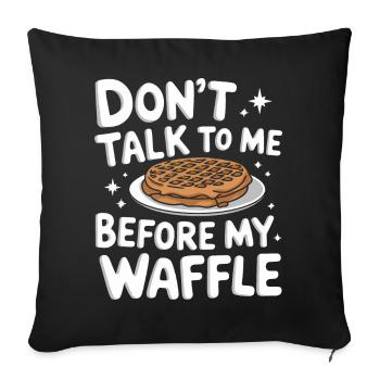 Waffles Breakfast Sweets - Sofa pillowcase 17,3'' x 17,3'' (45 x 45 cm) - black - Front