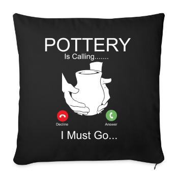 Pottery Ceramics Artist Phone - Sofa pillowcase 17,3'' x 17,3'' (45 x 45 cm) - black - Front