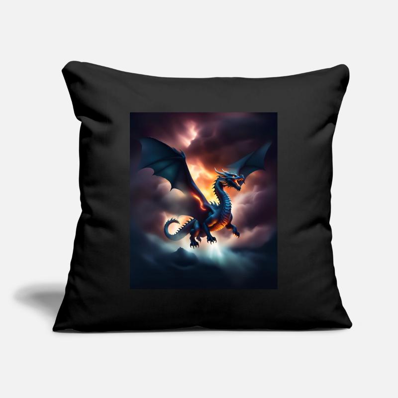 Cool dragon flying over the clouds Sofa pillowcase 17,3'' x 17,3'' (45 x 45 cm)
