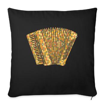 Accordion Geometric - Sofa pillowcase 17,3'' x 17,3'' (45 x 45 cm) - black - Front