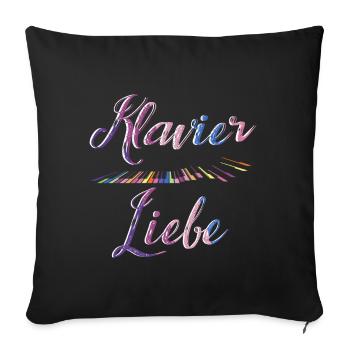 Piano Musician Piano Love Piano - Sofa pillowcase 17,3'' x 17,3'' (45 x 45 cm) - black - Front
