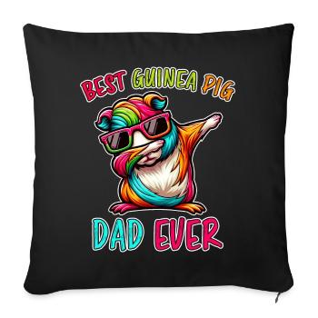 Guinea Pig Saying, Guinea Pig Gift - Sofa pillowcase 17,3'' x 17,3'' (45 x 45 cm) - black - Front