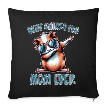 Guinea Pig Saying, Guinea Pig Gift - Sofa pillowcase 17,3'' x 17,3'' (45 x 45 cm) - black - Front