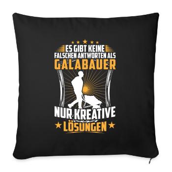 Landscaping Pioneer No Wrong Answer Landscaping Worker - Sofa pillowcase 17,3'' x 17,3'' (45 x 45 cm) - black - Front
