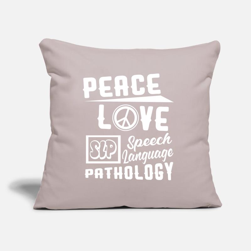 Peace Love Speech Language Pathology Sofa pillowcase 17,3'' x 17,3'' (45 x 45 cm)