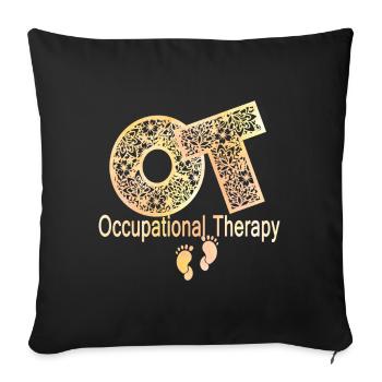 Awesome Occupational Therapy - Sofa pillowcase 17,3'' x 17,3'' (45 x 45 cm) - black - Front