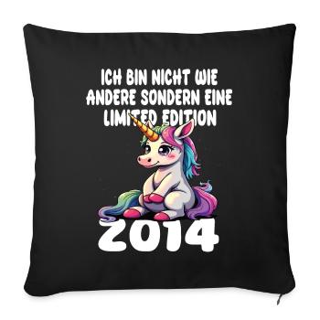 Limited Edition 2014 Geburtstag 2014 Geboren - Sofakissenbezug 45 x 45 cm - Schwarz - Vorne