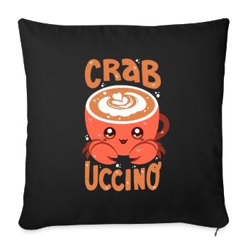 Crabuccino - Housse de coussin décorative 45 x 45 cm - noir - Devant