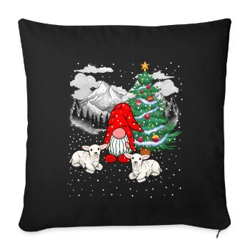 Santa Santa Dwarfs Christmas Xmas Troll - Sofa pillowcase 17,3'' x 17,3'' (45 x 45 cm) - black - Front