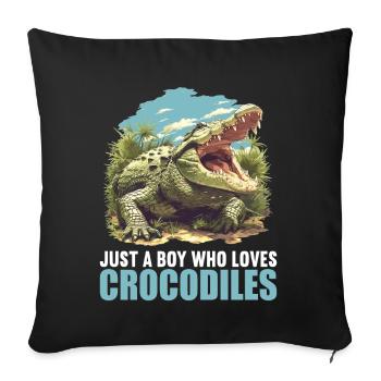 Crocodiles Crocodile - Housse de coussin décorative 45 x 45 cm - noir - Devant