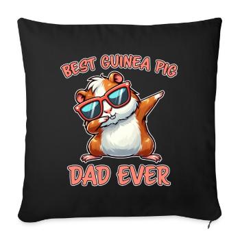 Guinea Pig Saying, Guinea Pig Gift - Sofa pillowcase 17,3'' x 17,3'' (45 x 45 cm) - black - Front