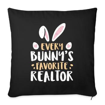 Realtor - Sofa pillowcase 17,3'' x 17,3'' (45 x 45 cm) - black - Front