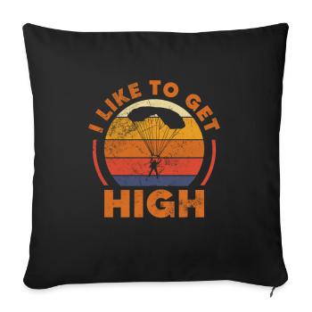 Skydive - Housse de coussin décorative 45 x 45 cm - noir - Devant