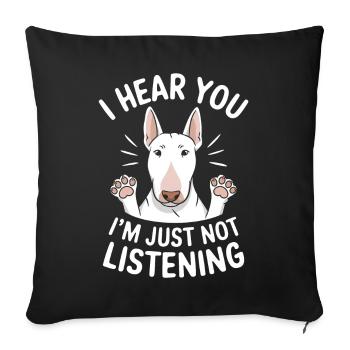 Bull Terrier Dire Drôle Bull Terrier Cadeau - Housse de coussin décorative 45 x 45 cm - noir - Devant