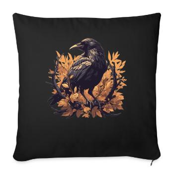 Crows Crow - Sofa pillowcase 17,3'' x 17,3'' (45 x 45 cm) - black - Front