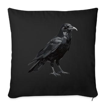 Crows Crow - Sofa pillowcase 17,3'' x 17,3'' (45 x 45 cm) - black - Front