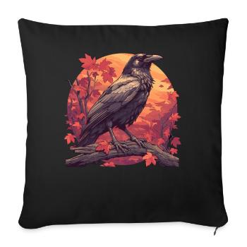 Crows Crow - Sofa pillowcase 17,3'' x 17,3'' (45 x 45 cm) - black - Front