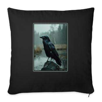 Crows Crow - Sofa pillowcase 17,3'' x 17,3'' (45 x 45 cm) - black - Front